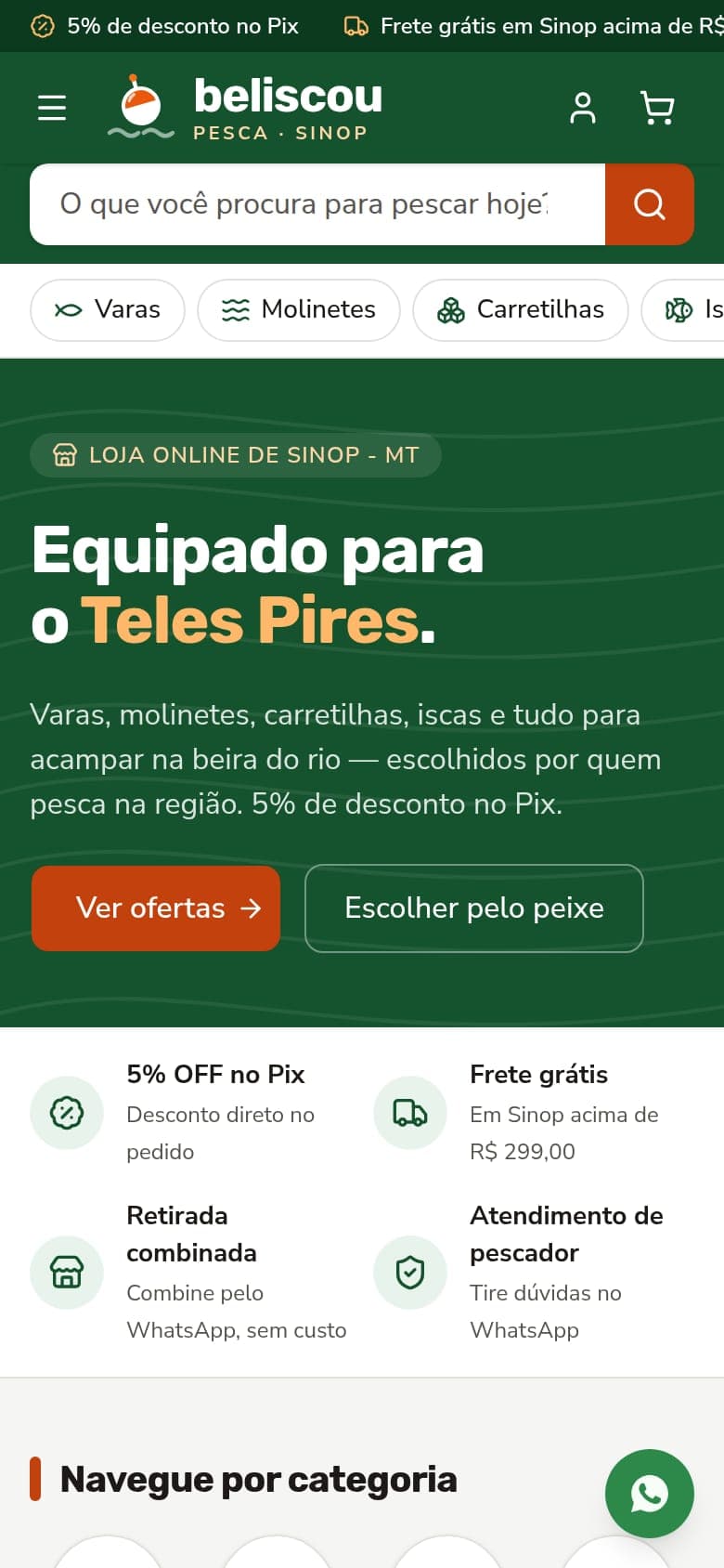 Site Beliscou no celular